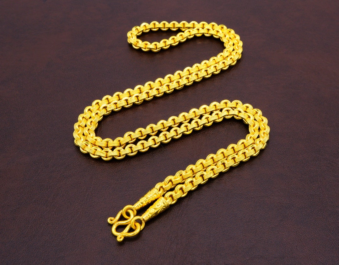 Real Gold Chain,real Gold Necklace,amulet Necklace,rolo Chain,thai Gold