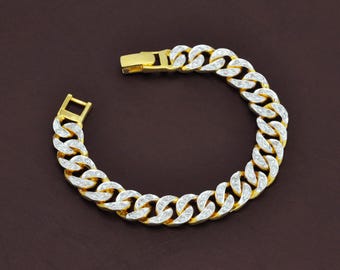 24Kゴールドメッキ ブレスレット ブレスレット 24Kイエローゴールドメッキ 6インチ レディース
