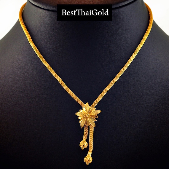 Classic 24kt Gold Thai 'Baht' Necklace – The Antique Guild