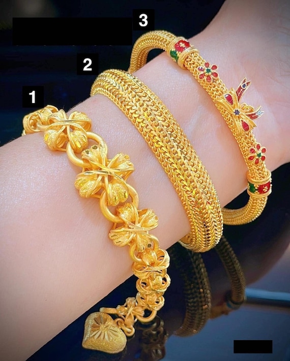 Vibrant Meena Orb 22k Gold Bracelet – Andaaz Jewelers