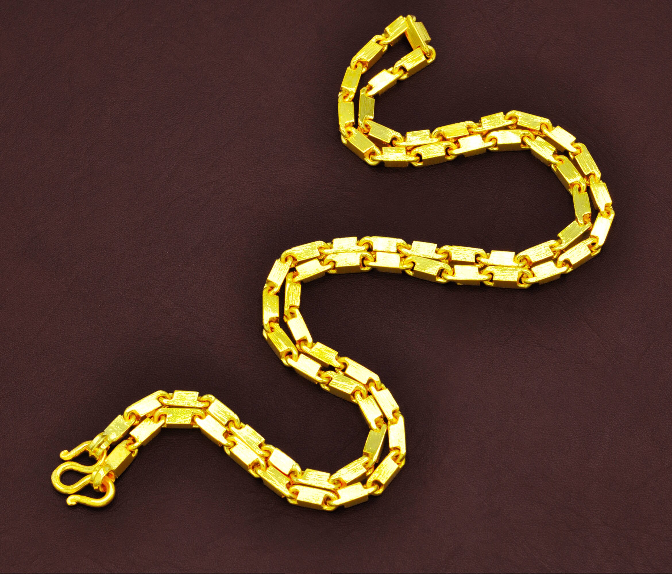 3mm shiny Link Chain Necklace thai Gold Necklace baht Chain 22K 23K 24k yellow Gold Plated amulet Buddha Necklace mens Necklace mens Jewelry Etsy Australia