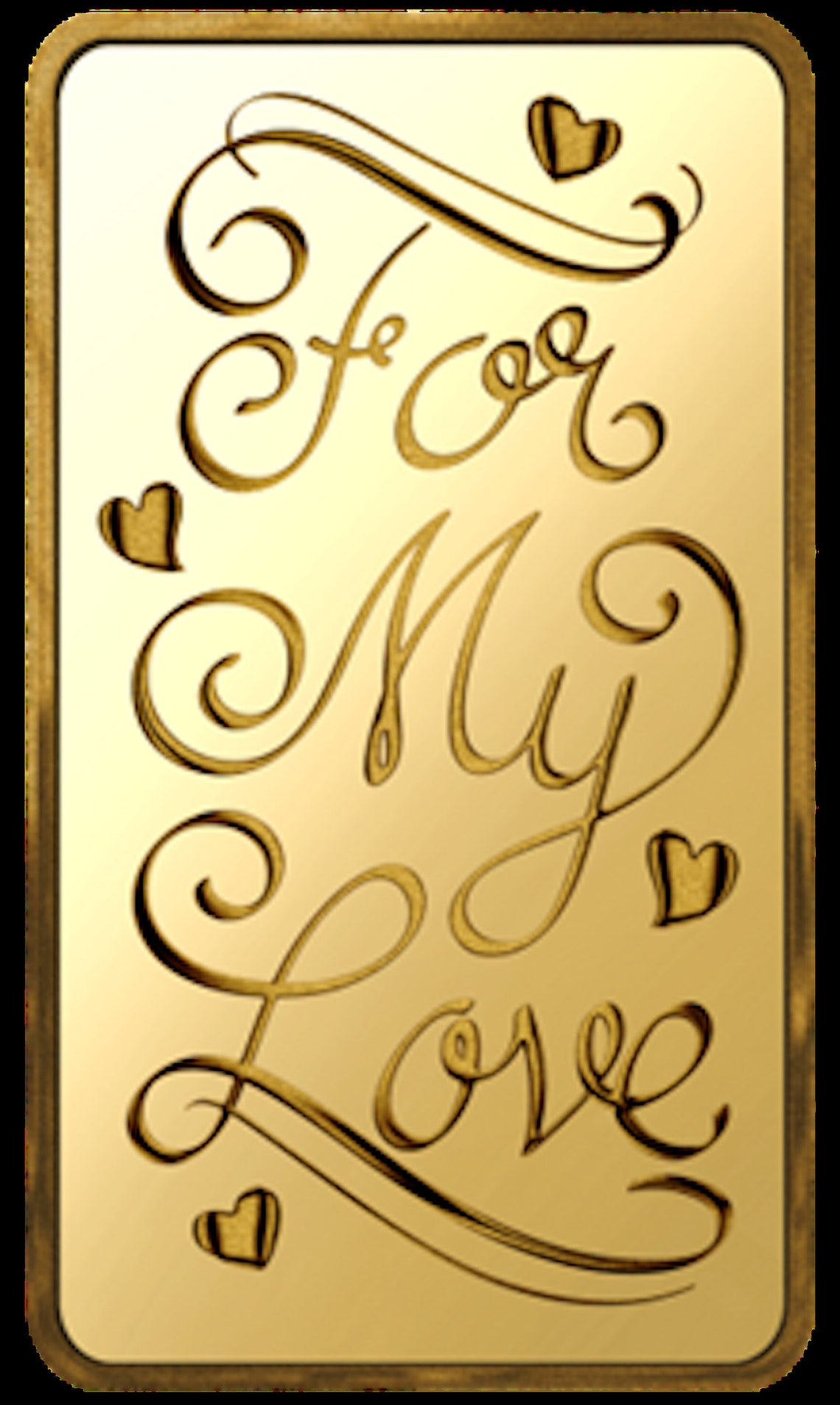 15 2g 1baht Solid 24K Gold Bar With Gift Card For My Lovereal Etsy