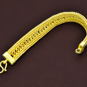24k Gold Plated Braid Chain Bracelet: Thailand Jewelry- DDP (Delivered Duty Paid)