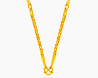 Gold Necklacereal Gold Rolo - Etsy 
