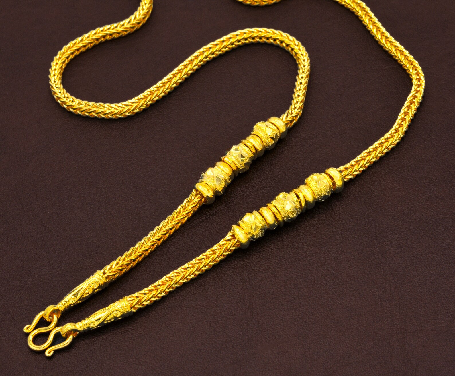 Thailand JewelryGold Beaded Necklace22K 23K 24K Gold Etsy