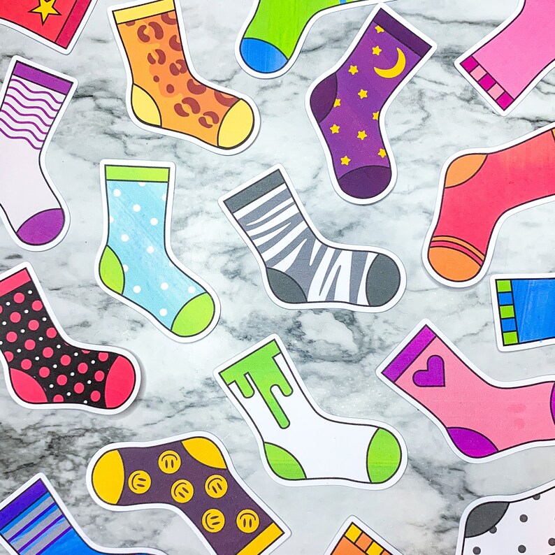 Silly Sock Sorting Printable Busy Bag Kids Printable | Etsy