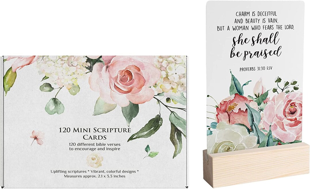 Dessie Prayer Cards 120 Different Mini Scripture Cards Etsy