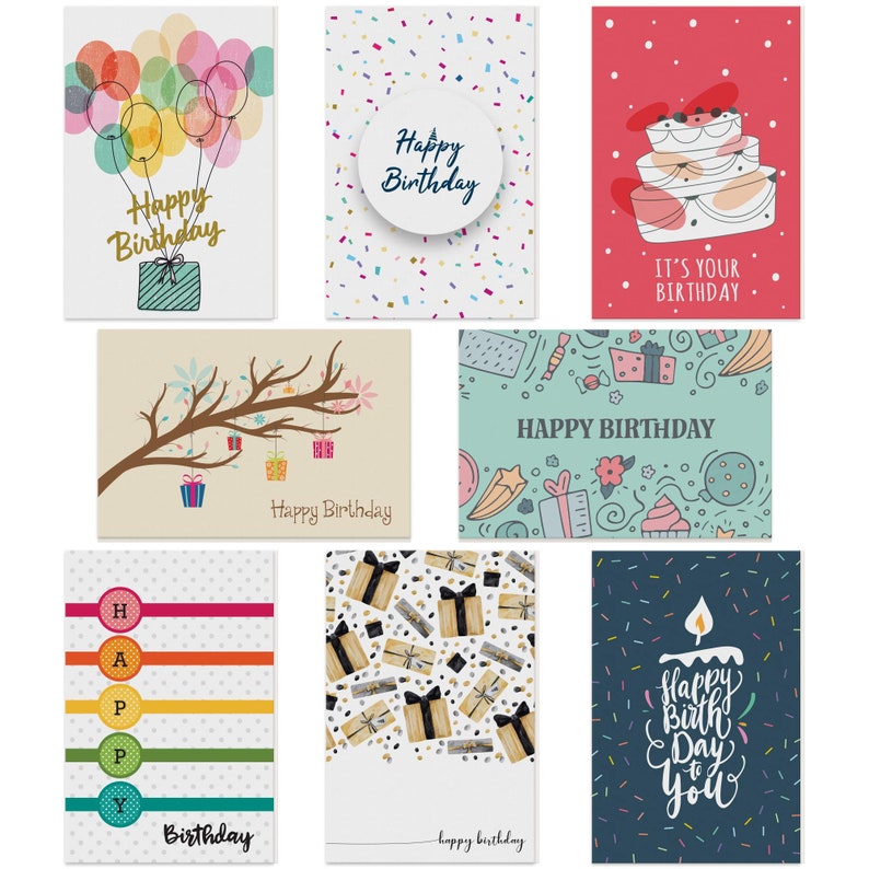 dessie 100 unique birthday cards assortment with greetings