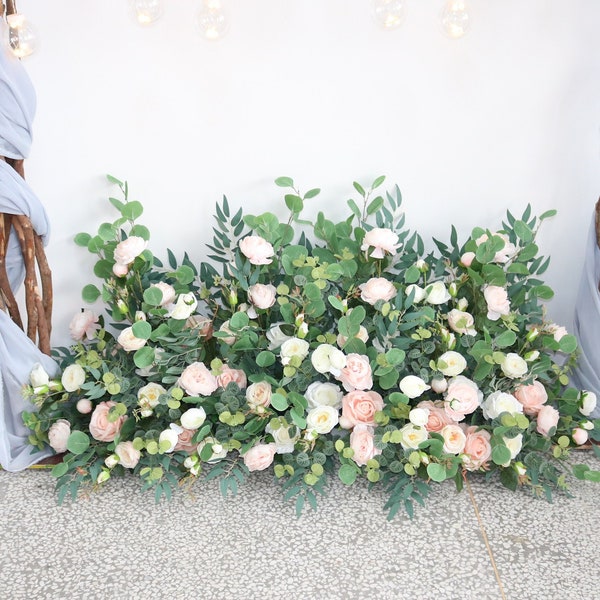 Blush and White Wedding Flower, Light Pink Wedding Aisle Runner, Wedding Decor, Wedding Backdrop, Arbour Gazebo Flowers