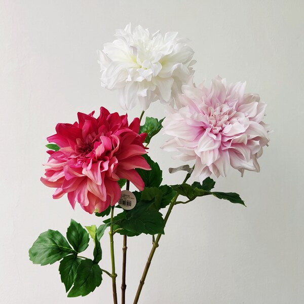 High Quality Artificial Dahlia Flower Stems, Flower Home Decor, Kitchen Decor, DIY Wedding Bouquets Centerpieces