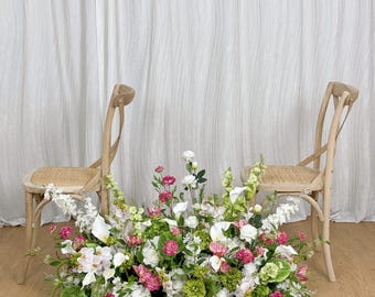 White and Pink Calla Lily Aisle Flowers, Morden Summer Wedding Decor, Aisle Decoration, Floor Flowers, Mantel Flowers, Ground Arch