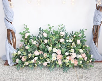 Blush and White Wedding Flower, Light Pink Wedding Aisle Runner, Wedding Decor, Wedding Backdrop, Arbour Gazebo Flowers