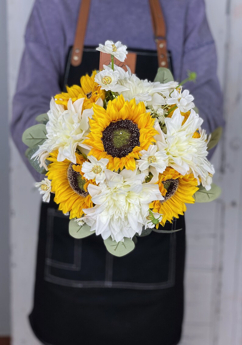 Sunflower Bridal Bouquet Sunflower Wedding Flowers Etsy