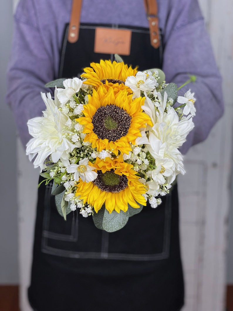 Sunflower Bridal Bouquet Sunflower Wedding Flowers Etsy