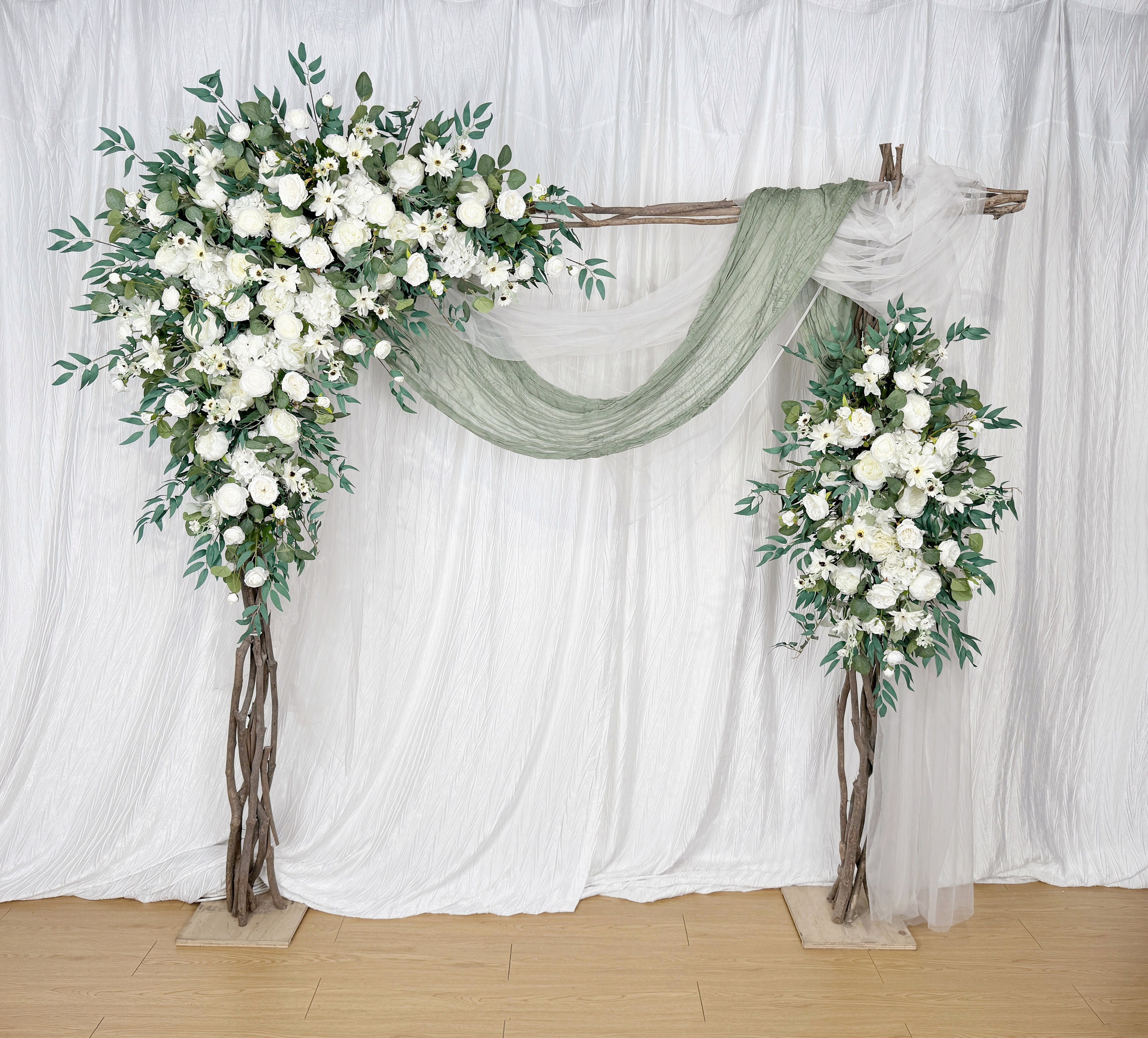 White Rose, Daisy, Peony, Hydrangea and Sage Eucalyptus Wedding 