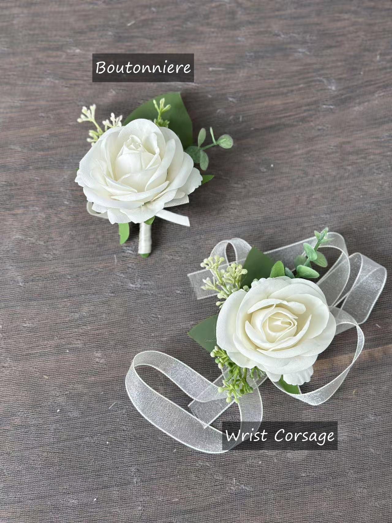 Rosa Polveroso, Bouquet Da Sposa Blush E Bianco Crema, Rose Real Touch,  Orecchie D'agnello, Bouquet, image size:1280x1707