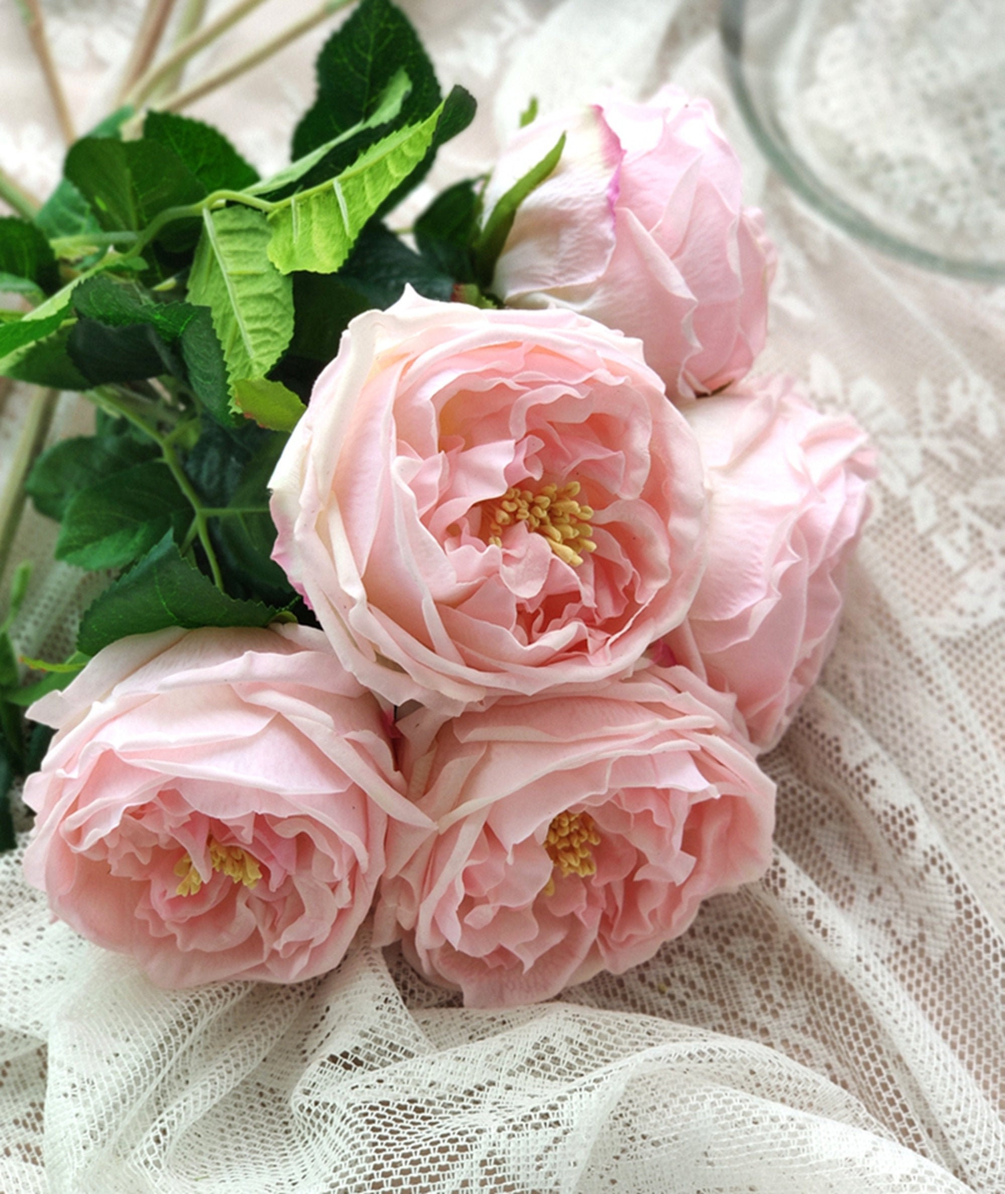 Real Touch Artificial Rose Stems Primrue Flowers/Leaves Color: Soft Pink -  Yahoo Shopping