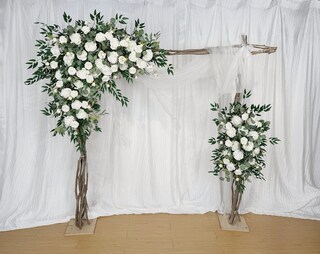 10 Rami Di Eucalipto Artificiale Con Fiori Bianchi Weldomcor – Foglie Finte In Seta Per Composizioni Floreali, Matrimoni, Casa E Balcone