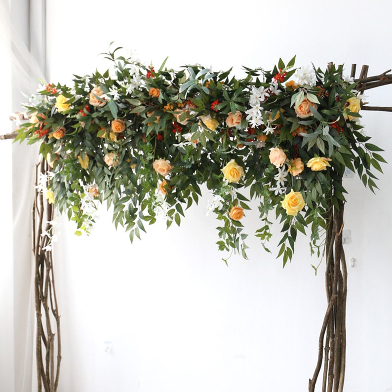 Cascading Greenery Wedding Archway Flower Garland Wedding Etsy