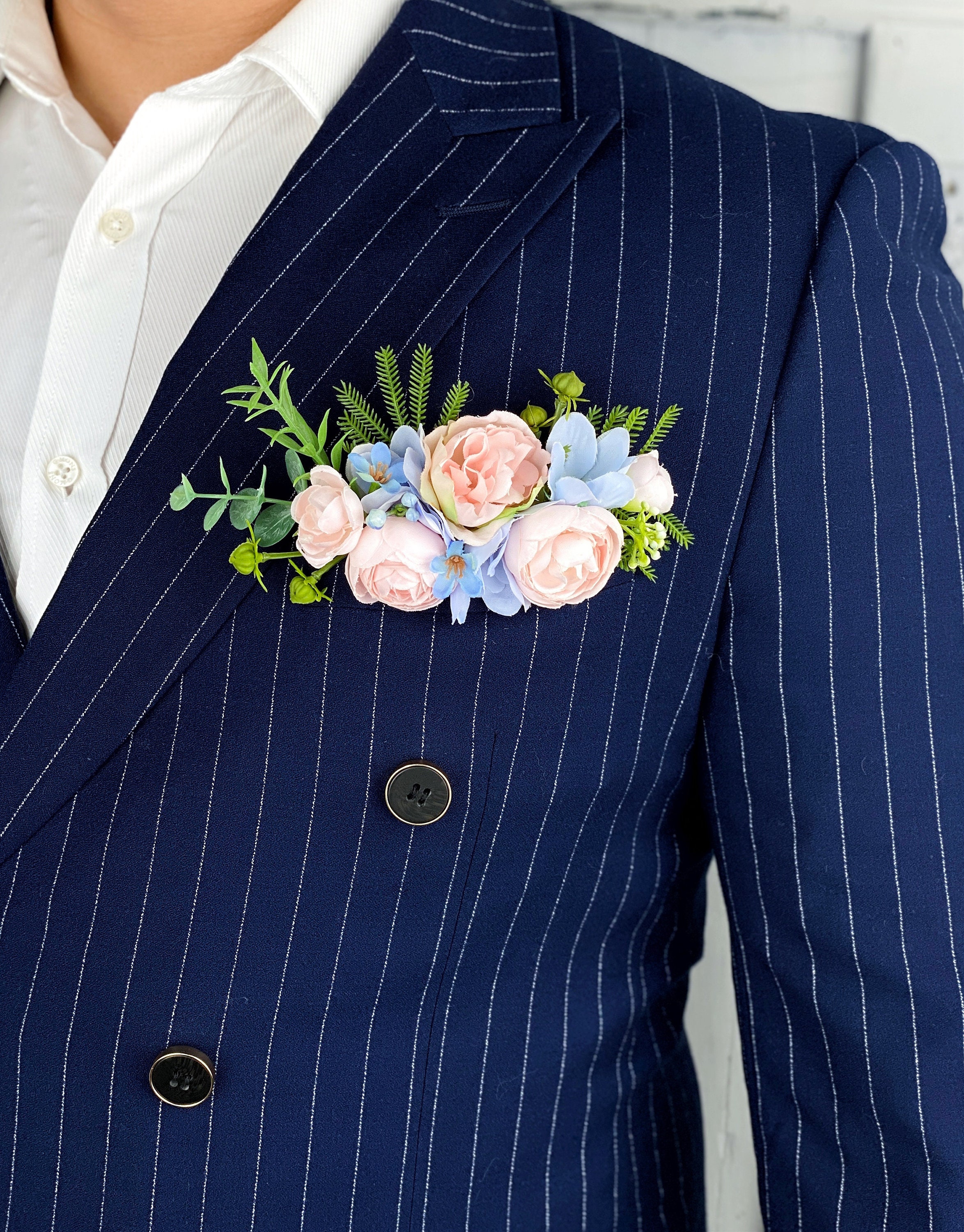Silk Wedding Boutonnières for sale