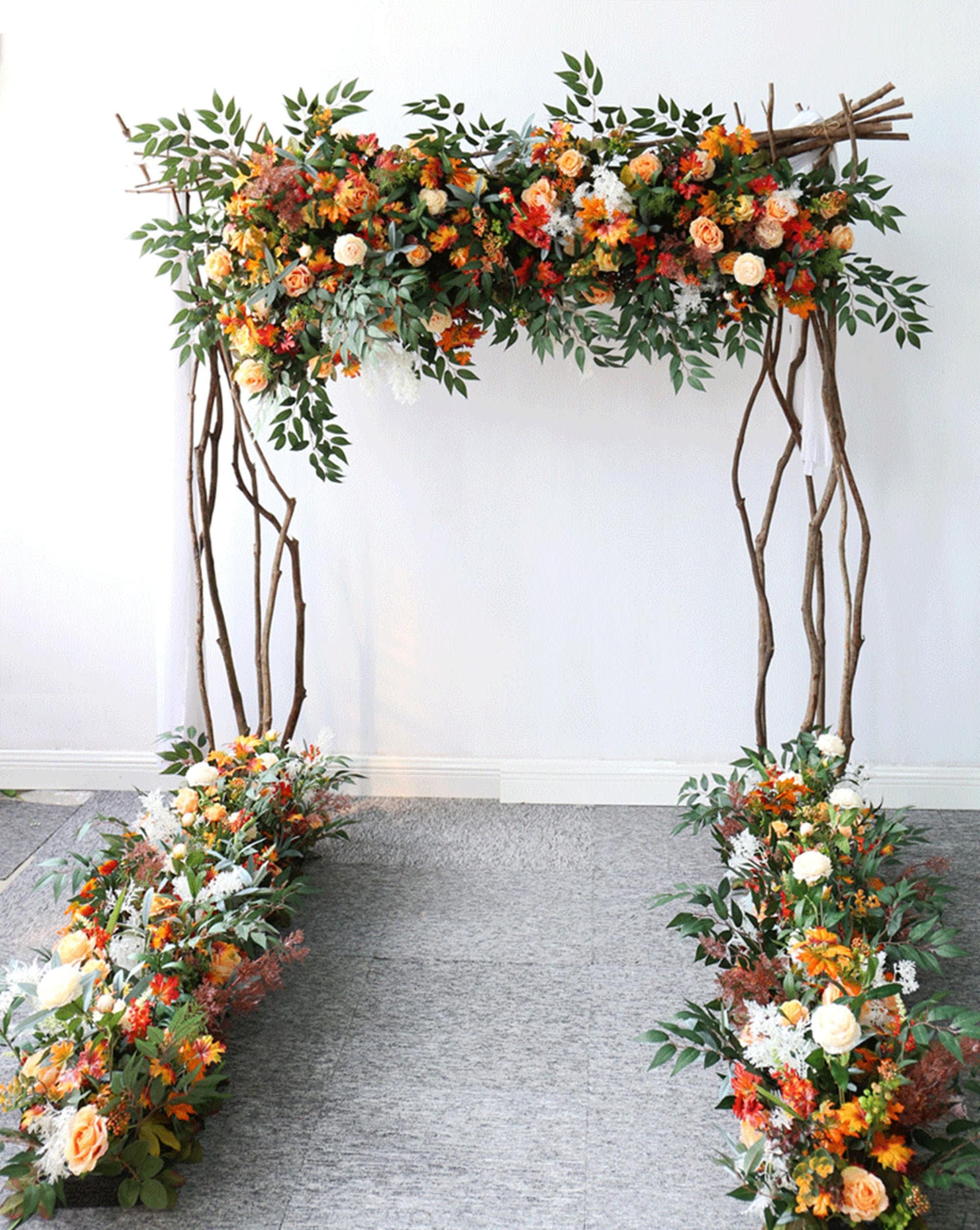 White Rose Greenery Eucalyptus Wedding Archway Flower, Large Wedding