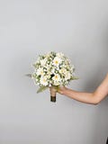 Daisy and Baby's Breath Bouquet, White Wildflowers Wedding Bouquet, Boho Flower Bouquet, Bridal Bouquet, Design in Daisies and Baby's Breath