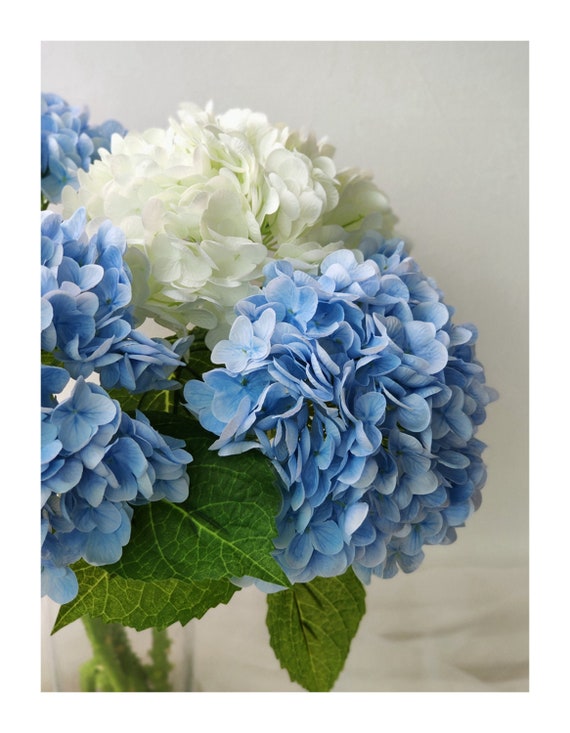 MerciGarden Real Touch Hortensia Artificial Decoración del - Etsy México