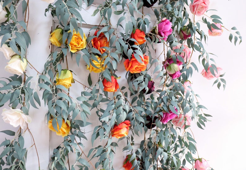 160cm/64 Rose Flower Garland Wall Decor Nursery Decor Etsy