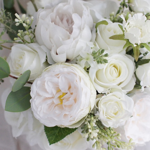 Bouquet de mariée rose blanche bouquet de mariage Elopement - Etsy France