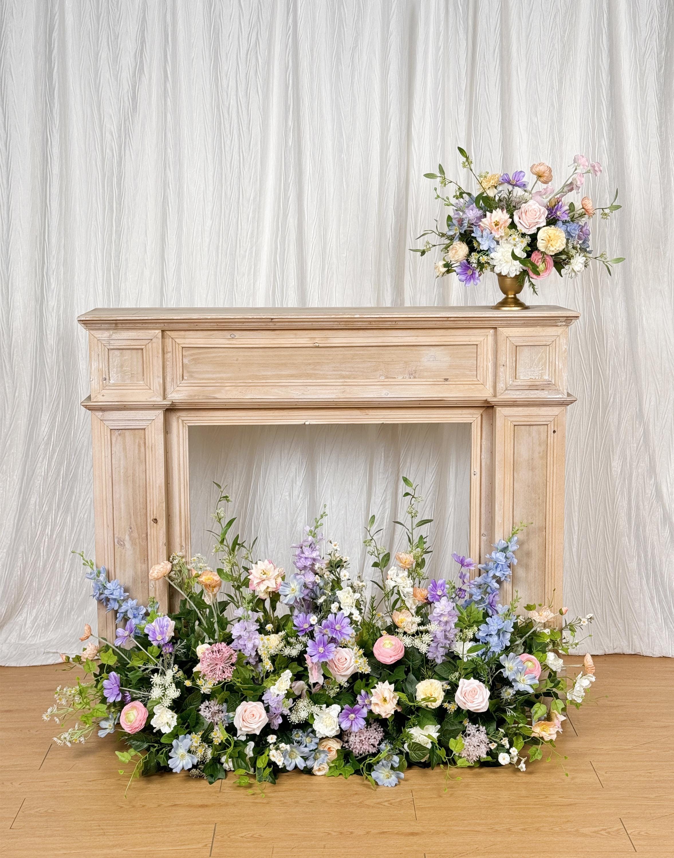 Kit di lusso per archi nuziali con tende (set da 5) 2 pezzi di fiori