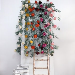 160cm/64“ Rose Flower Garland Wall Decor, Nursery Decor