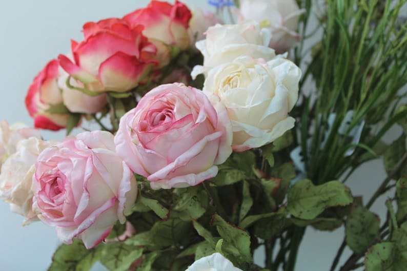 One Head High Quality Artificial Rose, Artificial Single Spray Silk Rose, DIY Wedding Bouquets Centerpieces, Multicolor to Choose image 4