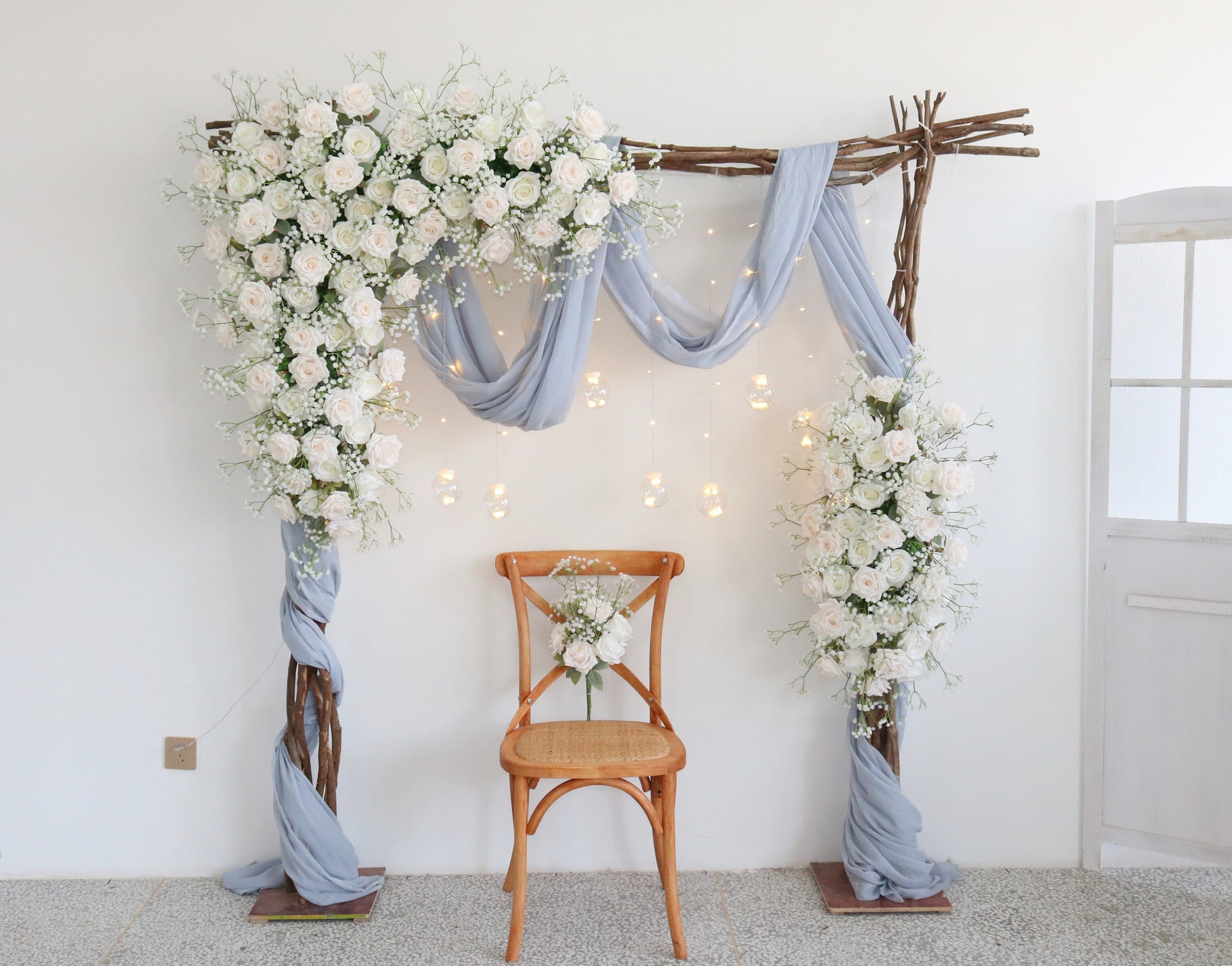 6 FT. Baby's Breath Garland White Floral Table Runner Rehearsal