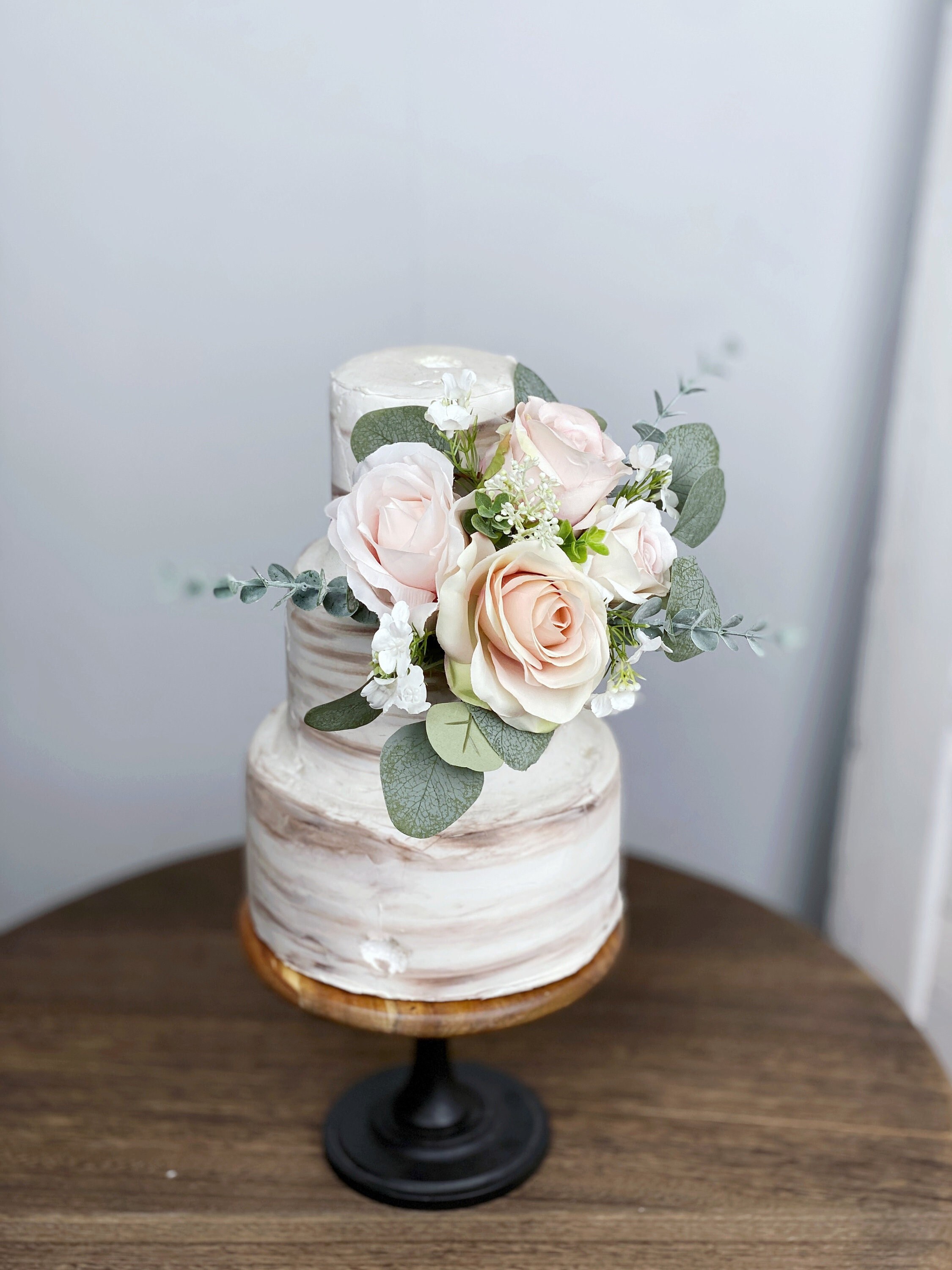 Wedding Cake Topper, Floral Cake Decoration, Cake Topper Flowers, Dusty Pink and Blush Cake Flowers, Rustic Wedding, Boho Wedding