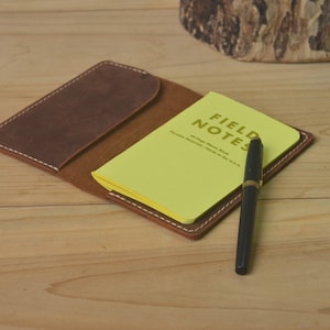 Copertina in pelle per appunti sul campo, custodia personalizzata ricaricabile da 3,5"x5,5" per promemoria, portafoglio per notebook con custodia da viaggio, regalo