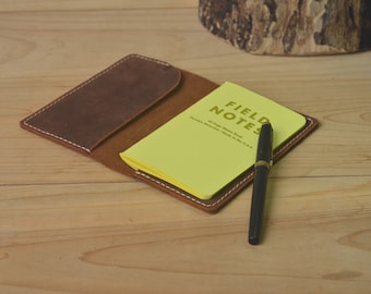 Leder Field Notes Cover, personalisierte nachfüllbare 3,5 "x 5,5" Memo Buch Folio Fall Halter, Reise Ärmel Notebook Portfolio Brieftasche, Geschenk