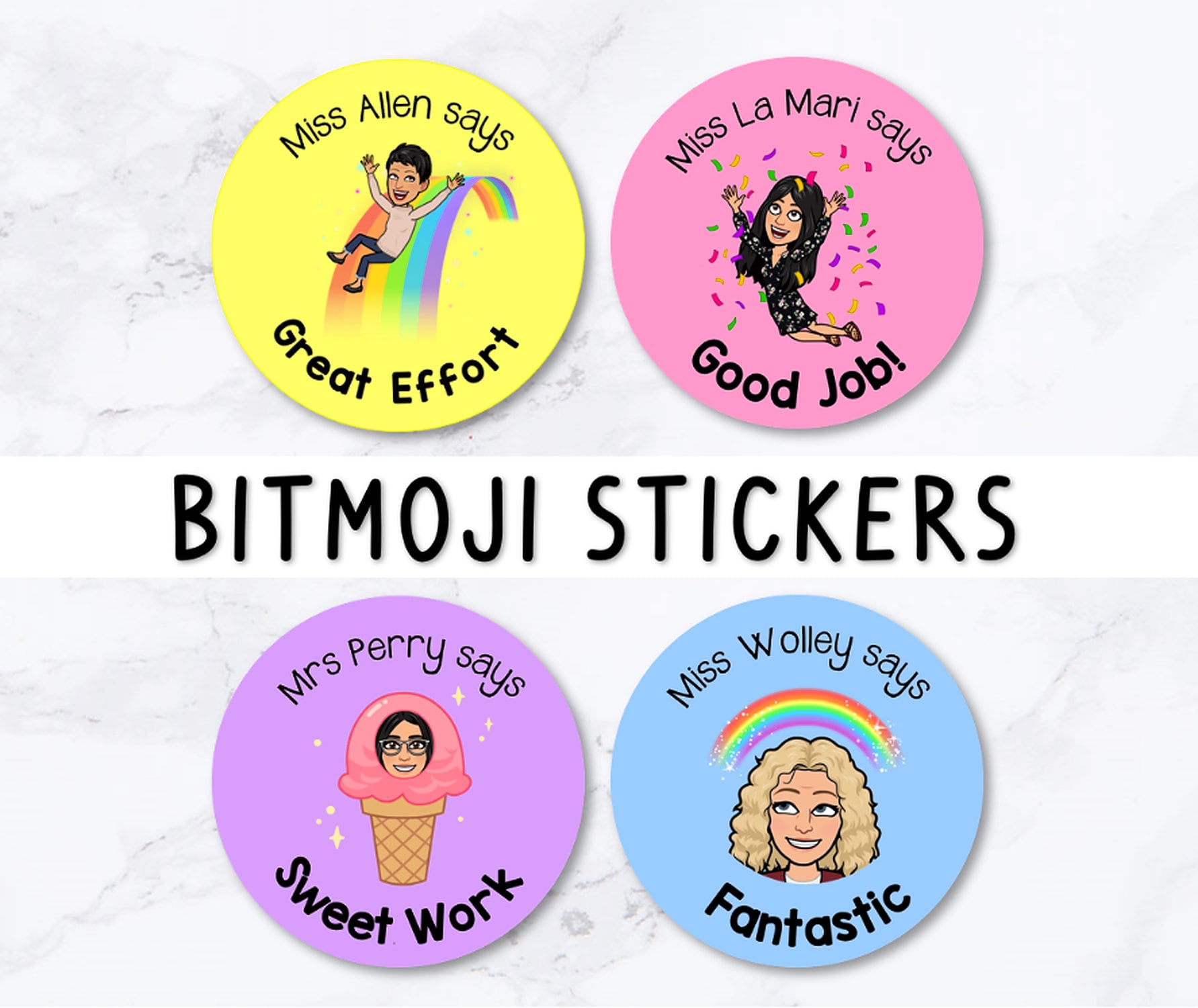 Personalized Bitmoji Teacher Stickers Etsy Australia