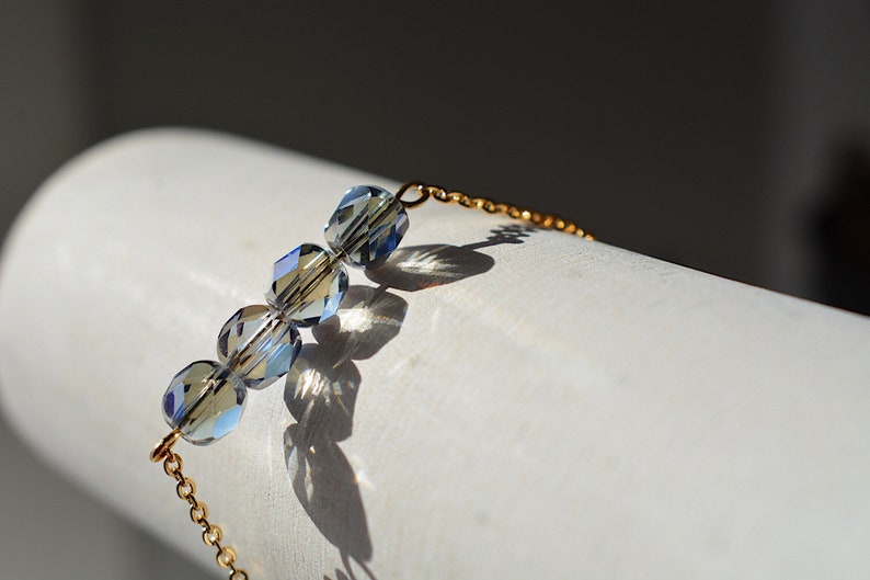 CLEARANCE ~ Dainty Czech Bracelet Gold Plated Minimalist style