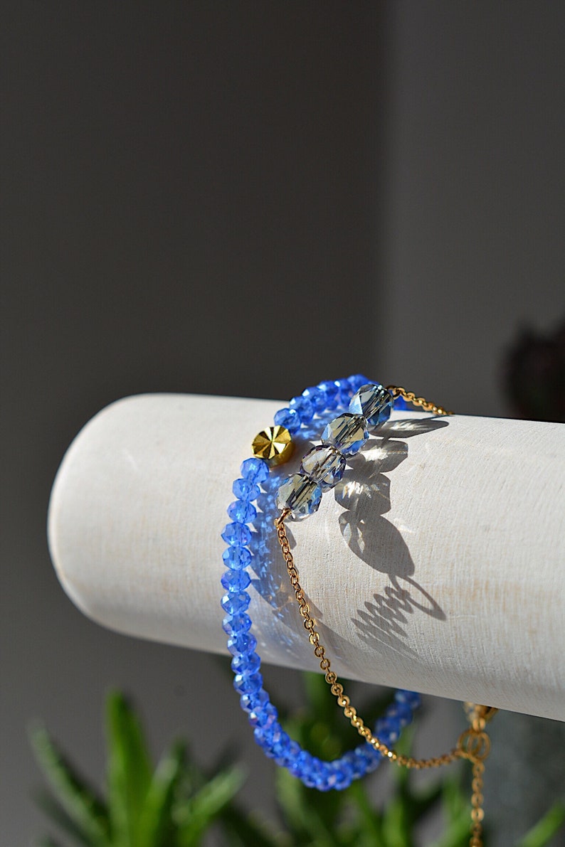 CLEARANCE ~ Dainty Czech Bracelet Gold Plated Minimalist style