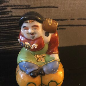 Vintage hand painted porcelain Oriental Man