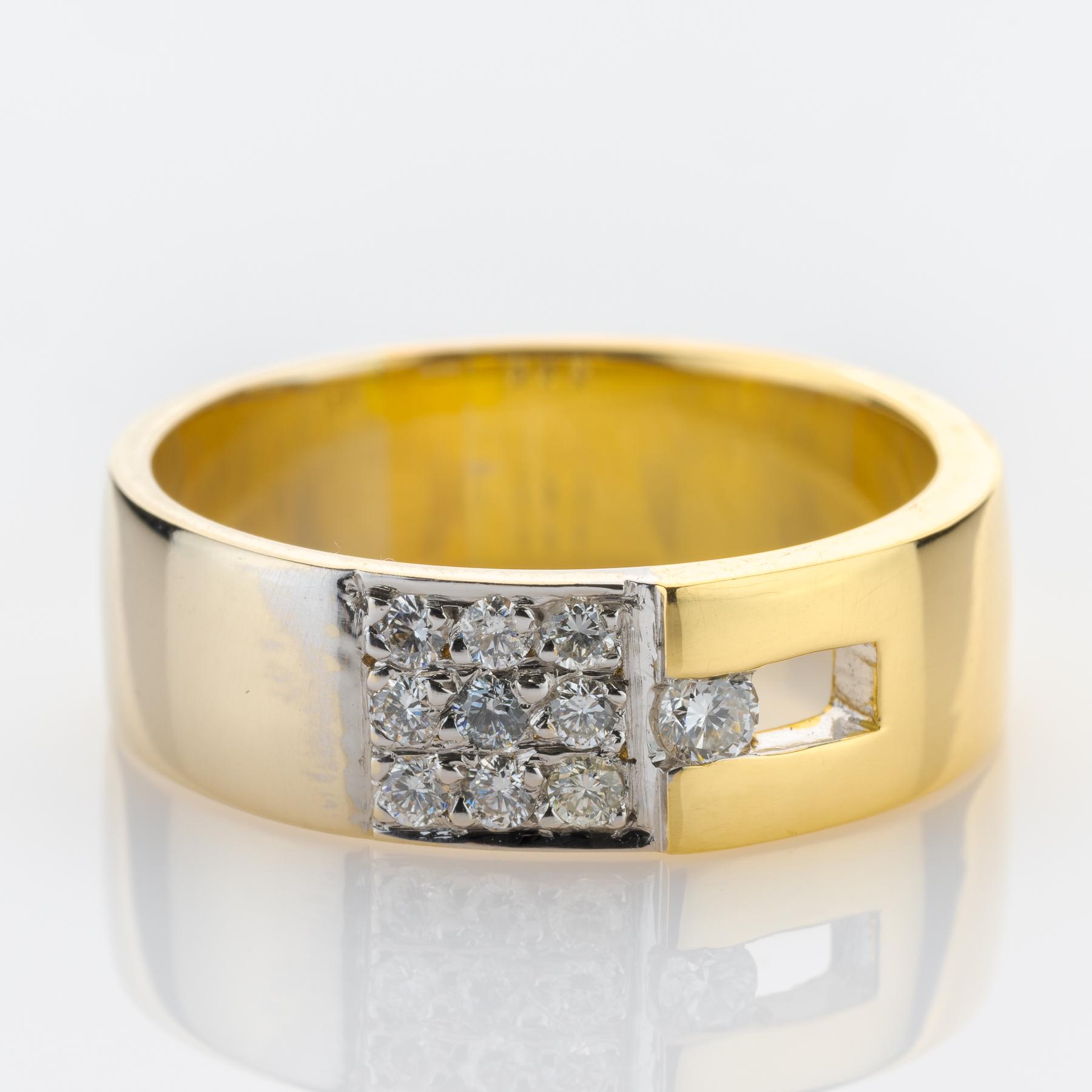 18k Gold Ring With Diamonds - Etsy