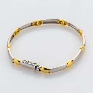 Vintage 18k gold bracelet with diamonds