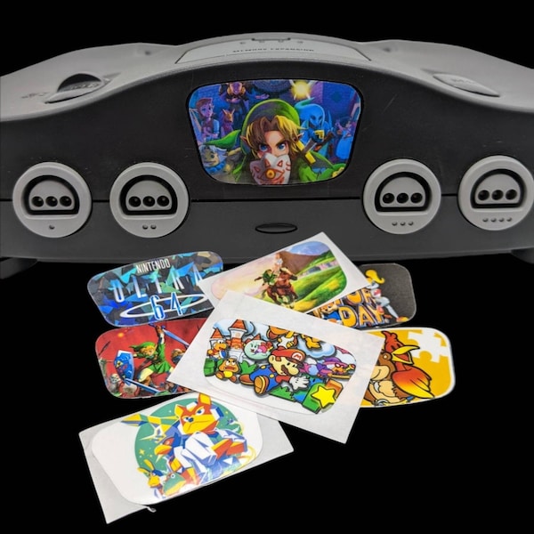 Nintendo 64 N64 Console System Jewel Emblem Skin Vinyl Sticker Mario Zelda & More!