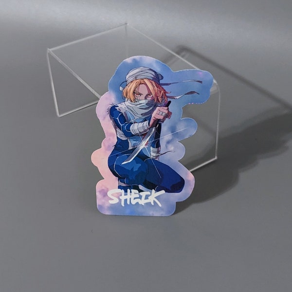 The Legend of Zelda Inspired Sheik Aesthetic Sticker 3" Tall Holo Finish