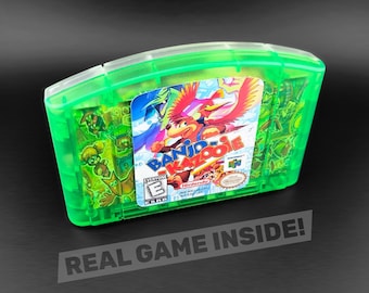 Custom Genuine Banjo-Kazooie (Nintendo 64, 1998) N64 Holo Clear Shell