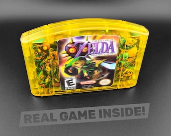 Custom Genuine Majora's Mask (Nintendo 64, 2000) N64 Holo Clear Shell 3D Label