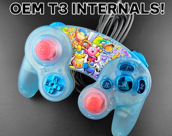 Custom Gamecube Controller | Kirby & Freunde | Original T3 Platine | AfterMarket Shell