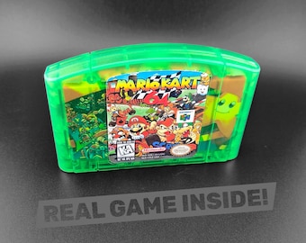 Custom Mario Kart 64 (Nintendo 64, 1996) N64 Holo Clear Shell