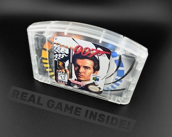 Custom Genuine Goldeneye 007 (Nintendo 64, 1997) N64 Holo Clear Shell