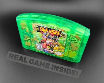 Custom Super Smash Bros (Nintendo 64, 1999) N64 Holo Clear Shell